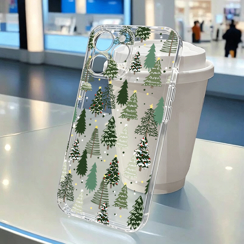 Phone Cases Iphone 13 - Winter Snowflake Christmas Tree Clear Phone