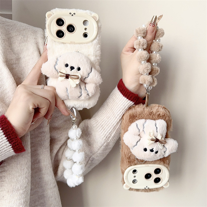 3D Cartoon Bowknot Puppy Warm  - огляд і ціна Phone Cases Iphone 13