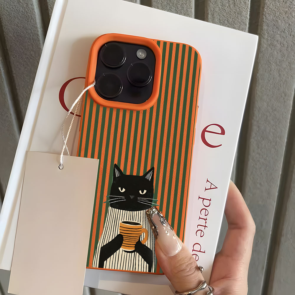 Funny Coffee Cat Pattern Lyche - огляд і ціна Phone Cases Xr Iphone