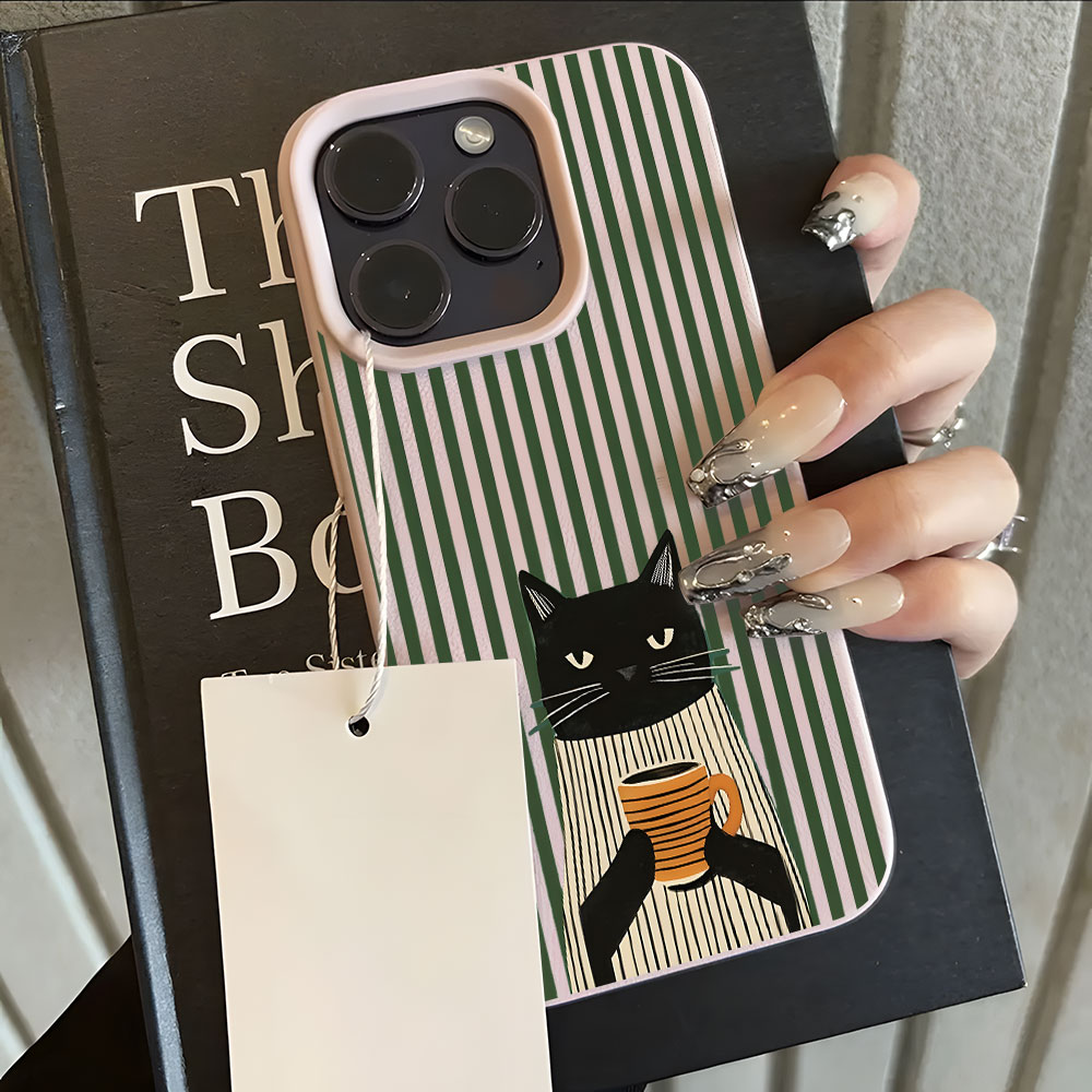 Funny Coffee Cat Pattern Lyche - огляд і ціна Phone Cases Xr Iphone