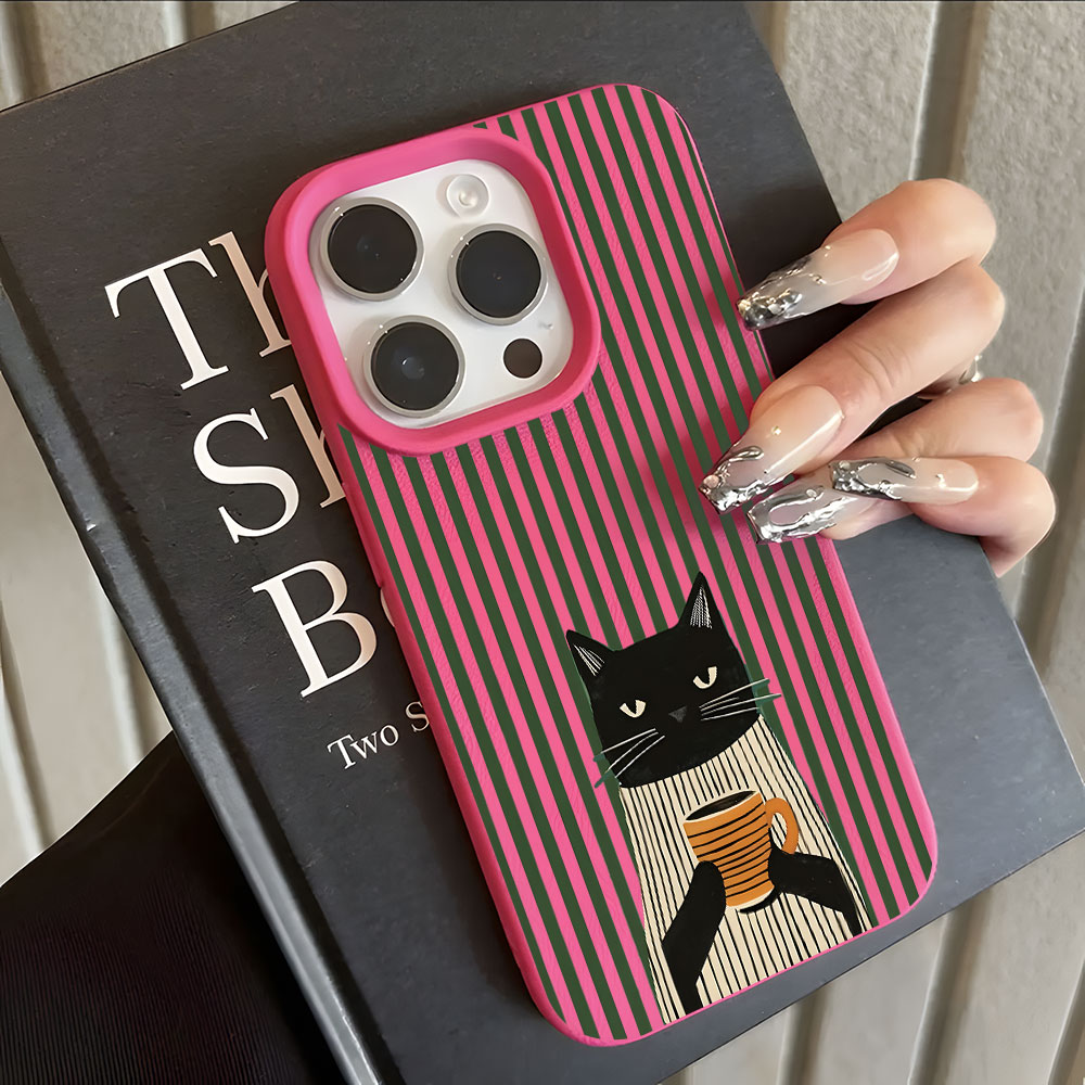 Funny Coffee Cat Pattern Lyche - огляд і ціна Phone Cases Xr Iphone