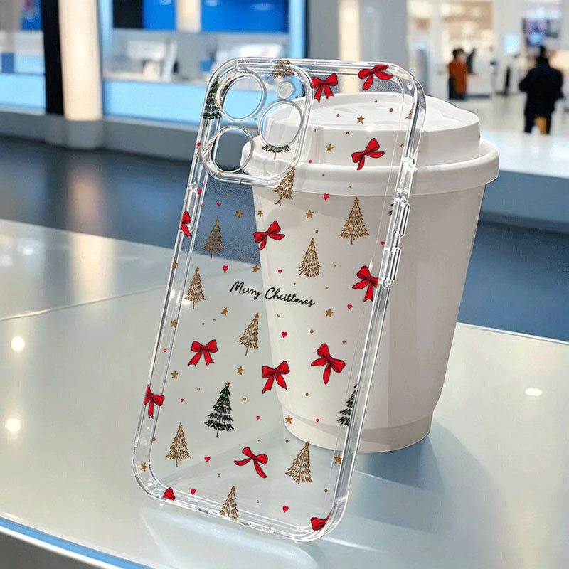 Red Bow Christmas Clear Shockp - огляд і ціна Phone Cases Xr Iphone