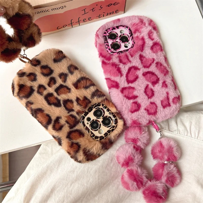 Fashion Leopard Furry Plush Le - огляд і ціна Phone Cases Iphone 13