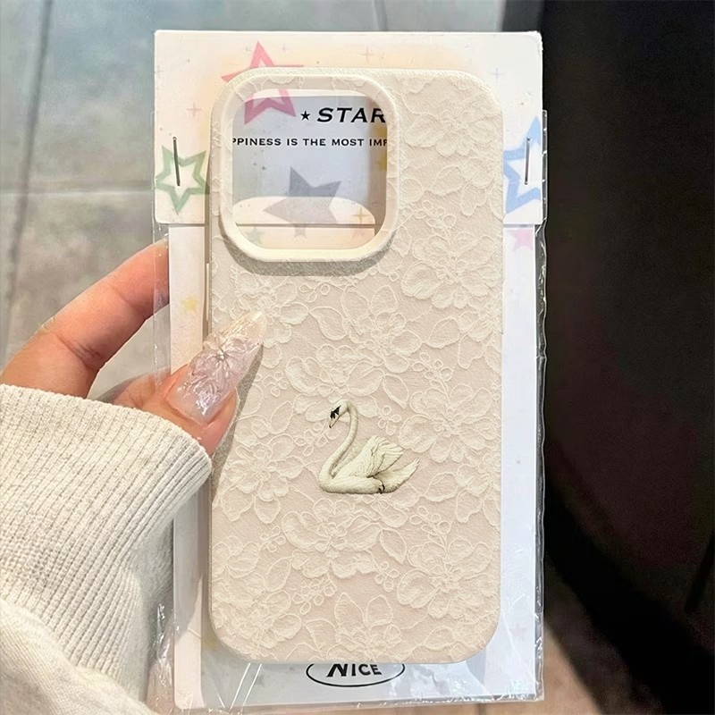 Lace Swan Pattern Lychee Textu - огляд і ціна Phone Cases For Iphone 16