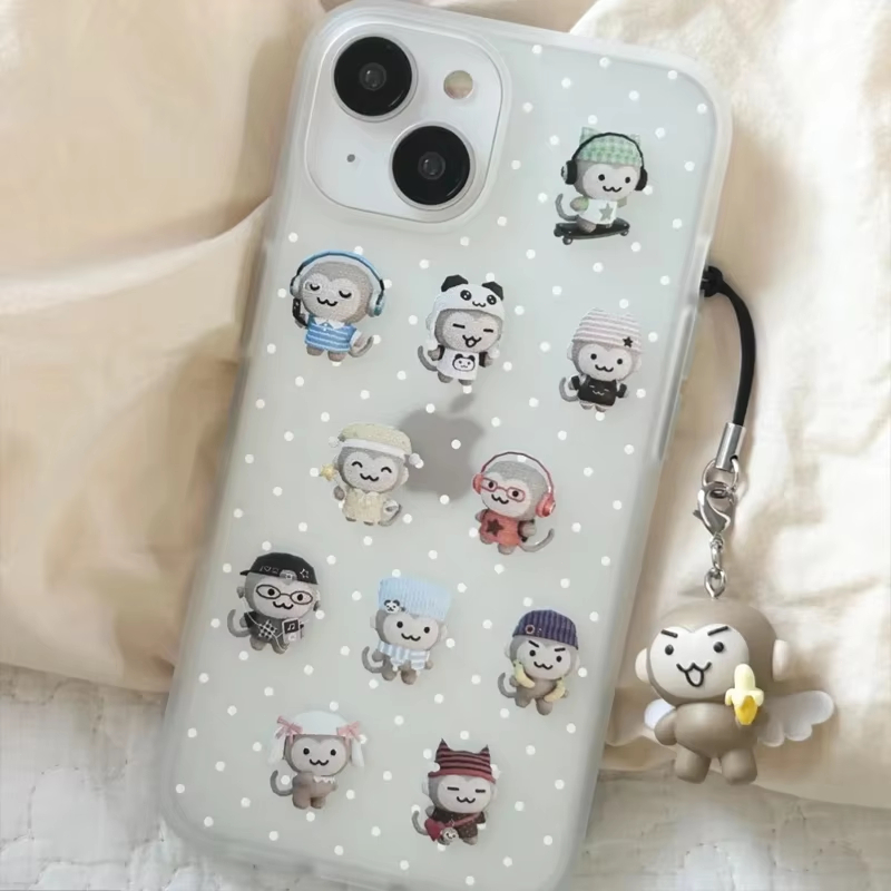 Simple Kawaii Monkey White Pol - огляд і ціна Phone Cases Iphone 13